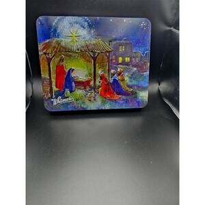 Vintage Hinged Whitman's Candy Tin Nativity Scene
